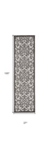 Gray and Charcoal Indoor Outdoor Runner Rug